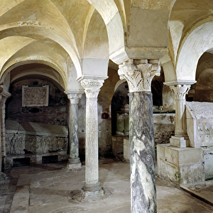 View of St. Pauls Crypt, c. 634 AD (photo)
