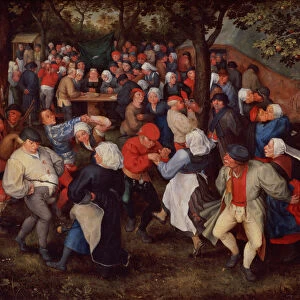 Village Dance (oil on panel)