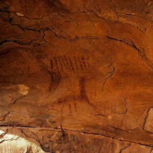 Wall painting. Stone Age 5000-2000 BC