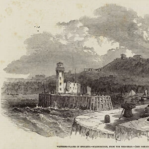 Watering-Places of England, Scarborough, from the Pier-Head (engraving)