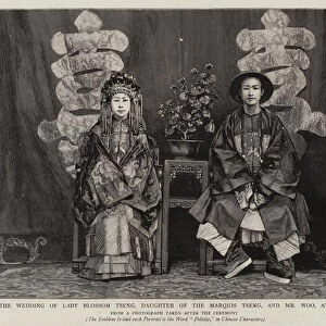 The Wedding of Lady Blossom Tseng, Daughter of the Marquis Tseng, and Mr Woo, at Pekin (engraving)