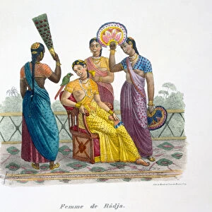 Wife of a Rajah, 1827-35 (colour litho)