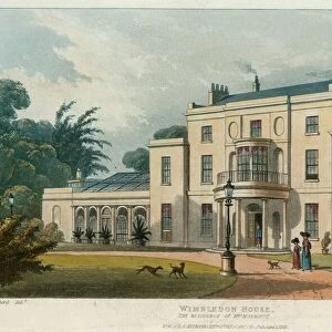 Wimbledon House, the residence of Mrs Marriott (coloured engraving)
