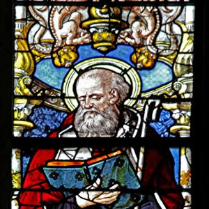 Window w1 depicting St Jerome (stained glass)