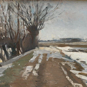 Winter Landscape. Utterslev near Copenhagen, 1887 (oil on canvas)