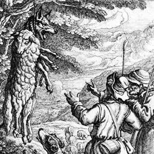 The Wolf in Sheeps Clothing, 1687 (etching)