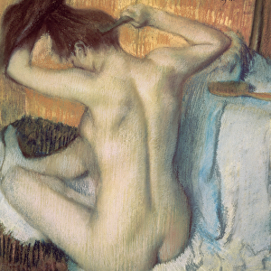 Woman combing her hair, c. 1885 (pastel)
