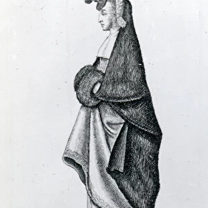 Woman of Quality from Antwerp, 1643 (etching)