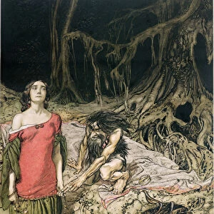 The Wooing of Grimhilde, the mother of Hagen from Siegfried