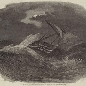 Wreck of an Egyptian Vessel of War in the Black Sea (engraving)