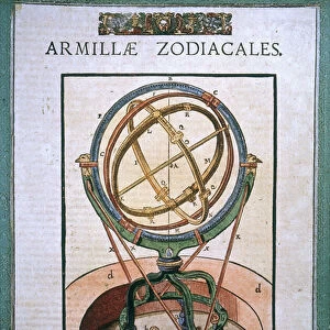 Zodiacal Armillary Sphere in "Astronomiae instituatae machanicia"