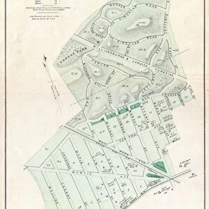 1873, Beers Map of Richmond Hill, Queens, New York City, topography, cartography