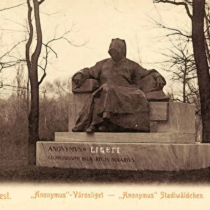 1903 Budapest Statue Anonymous Anonymus Stadtwaldchen