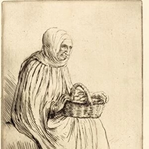Alphonse Legros, Woman of the Marketplace (Femme du marche), French, 1837 - 1911