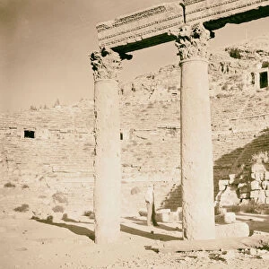Amman theatre part colonnade 1946 Jordan