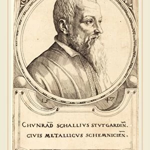 Augustin Hirschvogel (German, 1503-1553), Conrad Schall, 1547, etching
