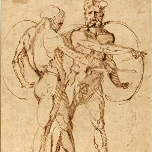 Baccio Bandinelli (Italian, 1488-1493 - 1560), Two Male Nudes, c