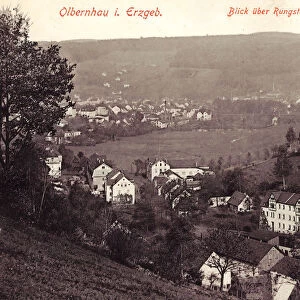 Buildings Erzgebirgskreis 1915 Olbernhau Blick über Rungstock