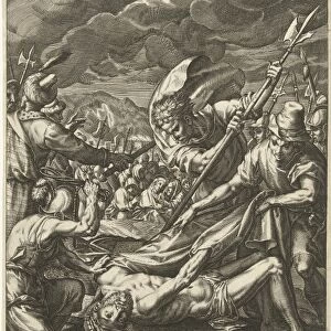 Christ stripped of his garments, Elias van den Bossche, Johann Sadeler (I), Petrus