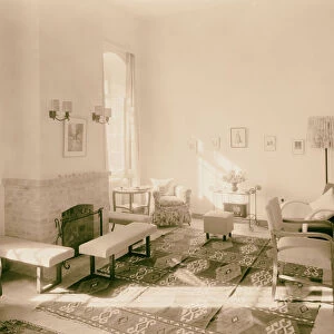 Churchill House interior sitting room 1941 Jerusalem