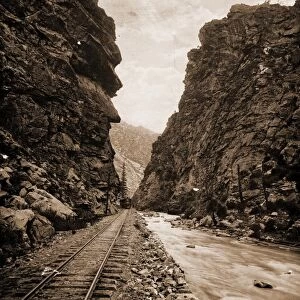 Clear Creek Canyon, Colorado, Jackson, William Henry, 1843-1942, Denver and Rio Grande