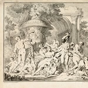 Drawings Prints, Print, Bacchanal, Artist, Francois Roettiers, French, London 1685-1742 Vienna