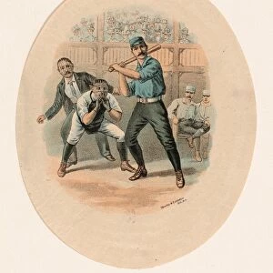 Drawings Prints, Print, Baseball Scene, Lithographer, Beatty Votteler, American, 1880-1900