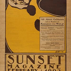 Drawings Prints, Print Poster, Sunset Magazine, February, Artist, Henry Patrick Raleigh