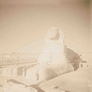 Egypt Sphinx pyramids front view 1934 Jīzah