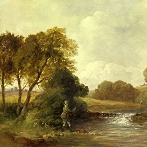 Fishing: Playing a Fish, William Jones, active 1832-1836, British