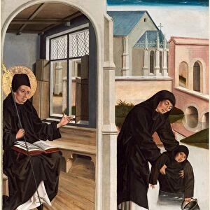 French 15th Century, A Miracle of Saint Benedict, c. 1480, oil on oak