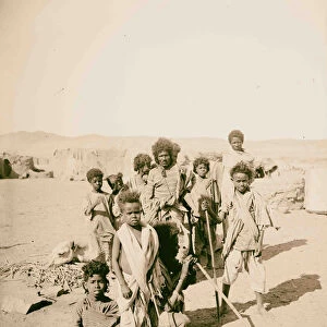 Group Bisharin men 1900 Egypt