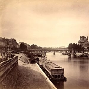 Gustave Le Gray, The Pont du Carrousel, Paris: View to the West from the Pont des Arts