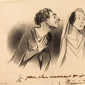 Honora Daumier (French, 1808 - 1879), Je pars plus amoureux que jamais, 1841, lithograph