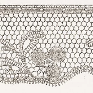 Imitation of Real Lace, Needlework, 19th Century Embroidery
