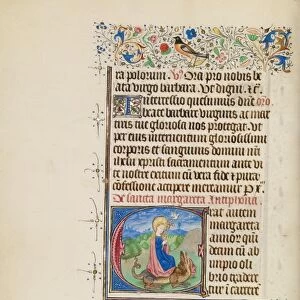 Initial E: Saint Margaret and a Dragon