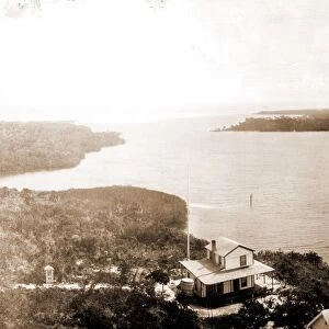 Jupiter Inlet from the lighthouse, Fla, Jackson, William Henry, 1843-1942, Bays