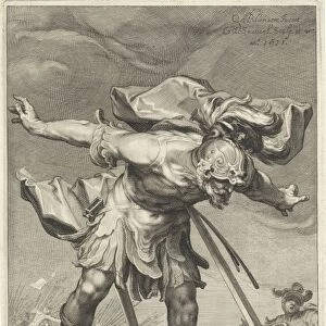 King Saul throws himself on his sword, William Isaacsz. of Swanenburg, Petrus Scriverius