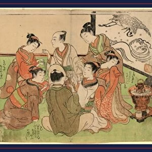 Kujibiki, Drawing lots [for pairing]. Isoda, KoryA'sai, active 1764-1788, artist