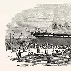 Launch of the Napoleon Iii, at Ardrossan