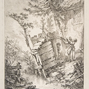 Laundress 1756 Etching first state two image