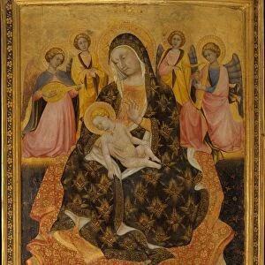 Madonna Child Angels 1420 Tempera wood gold ground