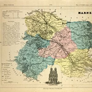 Map of Marne, France
