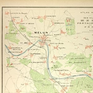 Map of Melun Fontainebleau