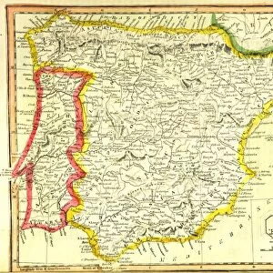 Map of Spain and portugal