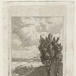 Meadow Landscape with closed, Joseph Hartogensis, Jan Weissenbruch, 1854