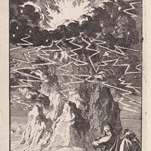 On Mount Sinai, print maker: Jan Luyken, wed. Pieter Arentsz & Cornelis van der Sys II