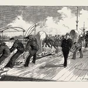 The Naval Manoeuvres: unmooring at Spithead; the cooks at the galley, 1889