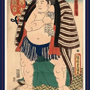 Nishi no kata Kagamiiwa, The sumo wrestler Kagamiiwa of the West Side. Utagawa, Toyokuni