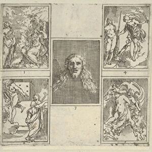 Five numbered scenes painter Accademia Degl Incamminati